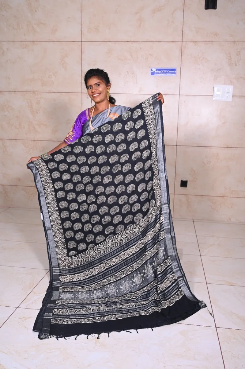 Premium linen cotton - black